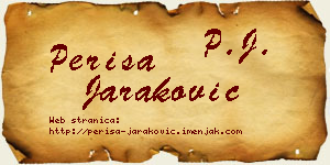 Periša Jaraković vizit kartica